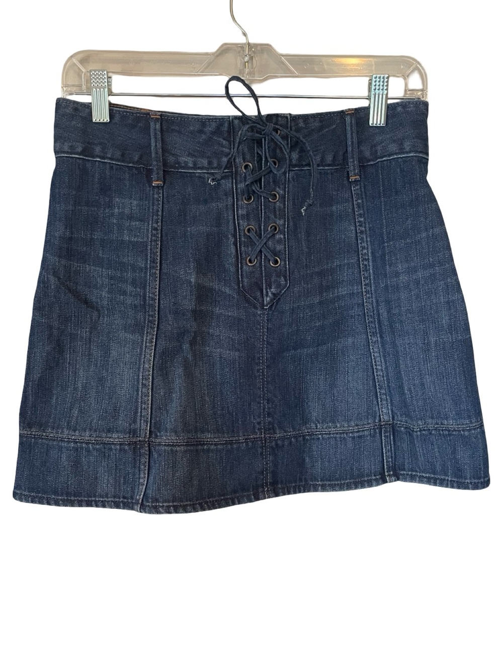 Abercrombie & Fitch Lace-Up Denim Mini Skirt NWT Size 4